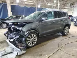 Salvage cars for sale at Woodhaven, MI auction: 2017 Ford Escape Titanium