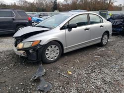 Salvage cars for sale at Augusta, GA auction: 2008 Honda Civic DX