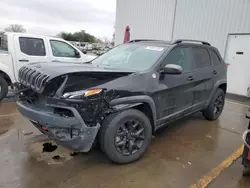 Salvage cars for sale at Sacramento, CA auction: 2017 Jeep Cherokee Trailhawk