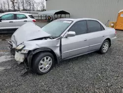 Honda Vehiculos salvage en venta: 2002 Honda Accord SE