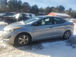 Salvage cars for sale at Mendon, MA auction: 2015 Hyundai Elantra SE