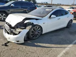 Salvage cars for sale at Rancho Cucamonga, CA auction: 2013 Tesla Model S