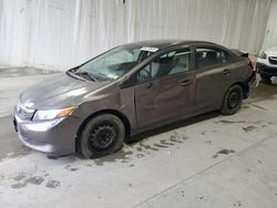 Salvage cars for sale from Copart Albany, NY: 2012 Honda Civic LX