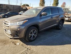 Toyota Highlander Vehiculos salvage en venta: 2019 Toyota Highlander LE