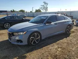 Salvage cars for sale at American Canyon, CA auction: 2021 Honda Accord Sport