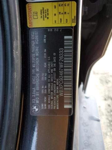 2007 BMW X3 3.0SI