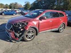 Hyundai salvage cars for sale: 2017 Hyundai Santa FE SE Ultimate