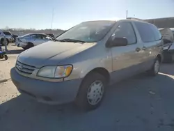 Salvage cars for sale at Fredericksburg, VA auction: 2002 Toyota Sienna LE