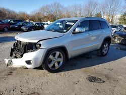 Salvage cars for sale at North Billerica, MA auction: 2011 Jeep Grand Cherokee Overland