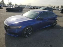 Salvage cars for sale at auction: 2022 Honda Accord Sport