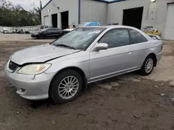 Salvage cars for sale at Savannah, GA auction: 2005 Honda Civic EX