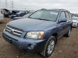 Toyota Highlander salvage cars for sale: 2007 Toyota Highlander Hybrid