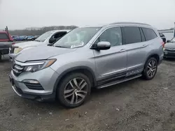 Salvage cars for sale at Assonet, MA auction: 2017 Honda Pilot Elite