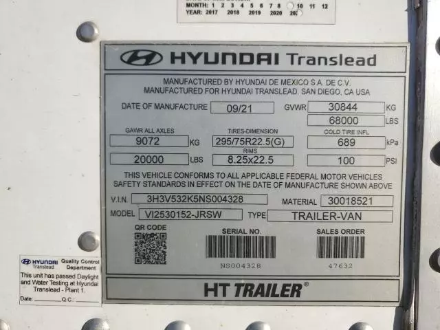 2022 Hyundai Trailers Van TRL