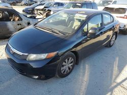 Salvage cars for sale at Spartanburg, SC auction: 2012 Honda Civic LX