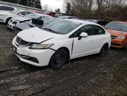 Salvage cars for sale at Woodburn, OR auction: 2013 Honda Civic LX