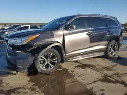 Salvage cars for sale at Grand Prairie, TX auction: 2016 Toyota Highlander XLE