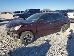 Salvage cars for sale at Taylor, TX auction: 2017 Honda Accord LX