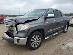 Salvage cars for sale at Houston, TX auction: 2014 Toyota Tundra Crewmax Limited