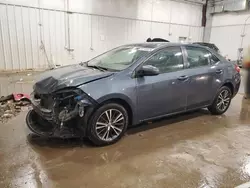 Salvage cars for sale at Franklin, WI auction: 2016 Toyota Corolla L