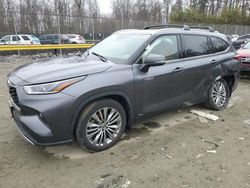 Salvage cars for sale at Waldorf, MD auction: 2020 Toyota Highlander Hybrid Platinum