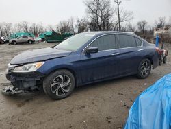 Salvage cars for sale at auction: 2017 Honda Accord LX