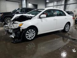 Salvage cars for sale at Ham Lake, MN auction: 2013 Toyota Corolla Base