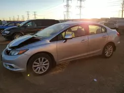 Salvage cars for sale at Elgin, IL auction: 2012 Honda Civic EXL