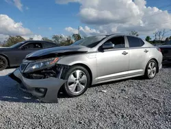 Salvage cars for sale at Riverview, FL auction: 2014 KIA Optima Hybrid