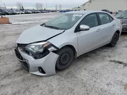 Salvage cars for sale from Copart Rocky View County, AB: 2016 Toyota Corolla L