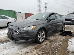 Salvage cars for sale at Elgin, IL auction: 2018 Ford Fusion SE