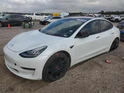 Salvage cars for sale at Houston, TX auction: 2018 Tesla Model 3