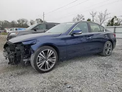 Salvage cars for sale at Riverview, FL auction: 2021 Infiniti Q50 Sensory