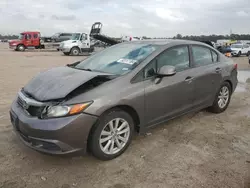 Salvage cars for sale at Houston, TX auction: 2012 Honda Civic EX