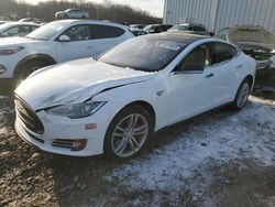 Salvage cars for sale at Windsor, NJ auction: 2013 Tesla Model S