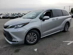 Toyota salvage cars for sale: 2022 Toyota Sienna XLE