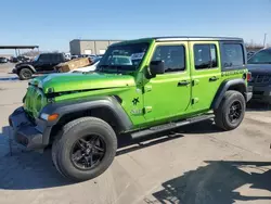 Salvage cars for sale at Wilmer, TX auction: 2018 Jeep Wrangler Unlimited Sport