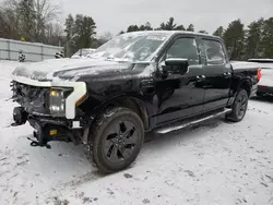 Salvage cars for sale at West Warren, MA auction: 2022 Ford F150 Lightning PRO