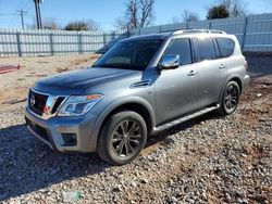 Salvage cars for sale at Oklahoma City, OK auction: 2019 Nissan Armada Platinum