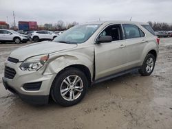 Salvage cars for sale from Copart Columbus, OH: 2016 Chevrolet Equinox LS