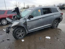 Salvage cars for sale at Woodhaven, MI auction: 2018 Infiniti QX60