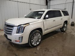 Salvage cars for sale at Franklin, WI auction: 2015 Cadillac Escalade ESV Platinum