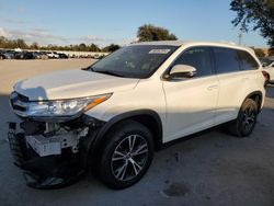 Salvage cars for sale at Orlando, FL auction: 2019 Toyota Highlander LE