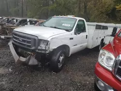 Salvage trucks for sale at Lufkin, TX auction: 2002 Ford F350 Super Duty