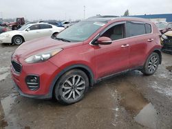 Salvage cars for sale at Woodhaven, MI auction: 2017 KIA Sportage EX