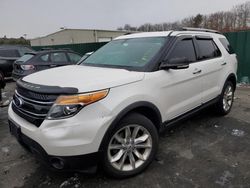 Salvage cars for sale at Exeter, RI auction: 2015 Ford Explorer XLT