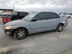 Salvage cars for sale at Grand Prairie, TX auction: 2002 Honda Civic LX