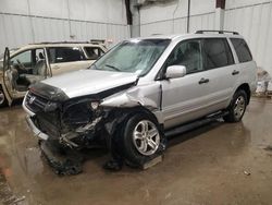 Salvage cars for sale at Franklin, WI auction: 2005 Honda Pilot EX