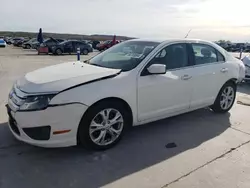 Salvage cars for sale at Grand Prairie, TX auction: 2012 Ford Fusion SE