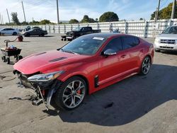 KIA Stinger salvage cars for sale: 2018 KIA Stinger GT1